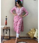 Women Cotton Rayon Kurta Pant Set
