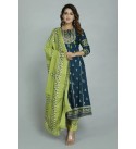 Women Viscose Rayon Kurta Pant Dupatta Set