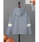 Boys Full Sleeve Color Block Hooded Sweatshirt