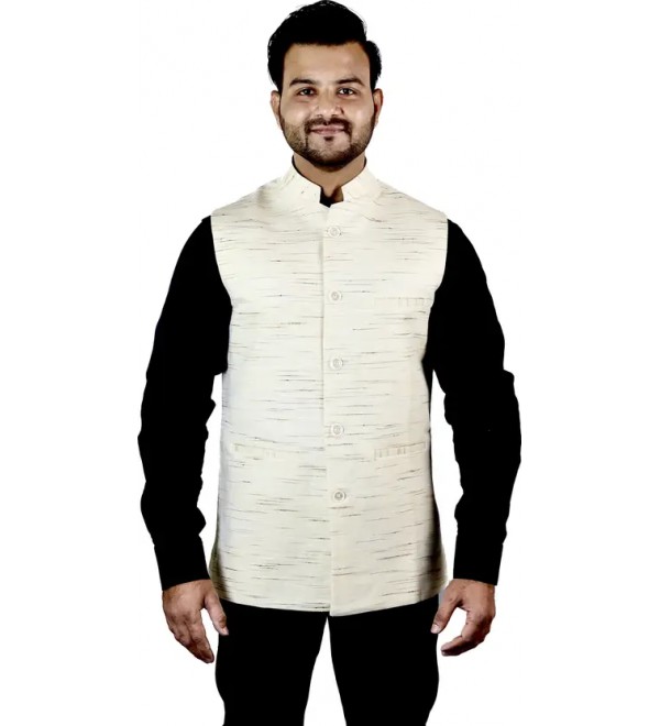 Self Design Men Waistcoat