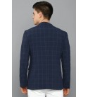 Men Checkered Single Breasted Casual Blazer  (Dark Blue) Special price