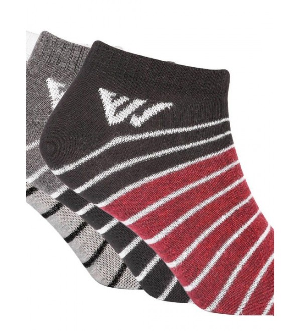 Winget Pack Of 3 Striped Ankle Length Socks
