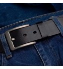 Men Formal, Casual, Evening, Party Black Genuine Leather Belt