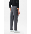 Men Relaxed Grey Polyester Trousers