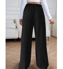 Women Solid Black Track Pants