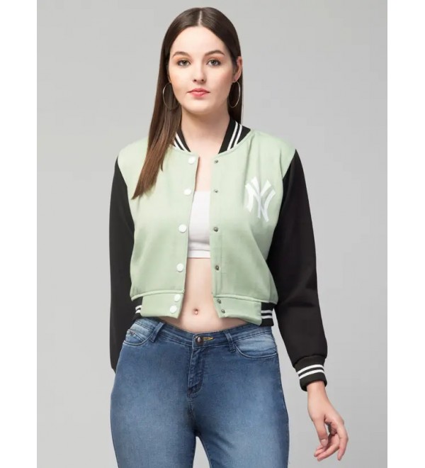 Women Colorblock Fleece Jacket