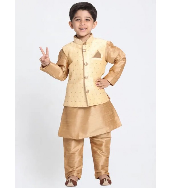 Boys Festive & Party Kurta & Waistcoat Set 