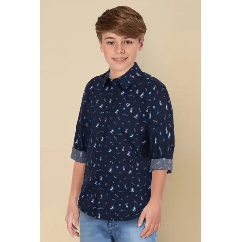 Boys Slim Fit Printe...
