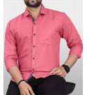Men Regular Fit Solid Spread Collar Casual Shirt