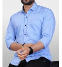 Men Regular Fit Solid Spread Collar Casual Shirt