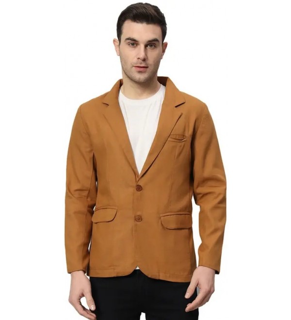 Men Solid Single Breasted Festive & Wedding Blazer 