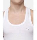 Pack of 4 Dollar Lehar Men Combed Cotton Round Neck Vest -Pack of 4- White Men Vest