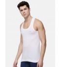 Pack of 4 Dollar Lehar Men Combed Cotton Round Neck Vest -Pack of 4- White Men Vest