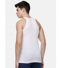 Pack of 4 Dollar Lehar Men Combed Cotton Round Neck Vest -Pack of 4- White Men Vest
