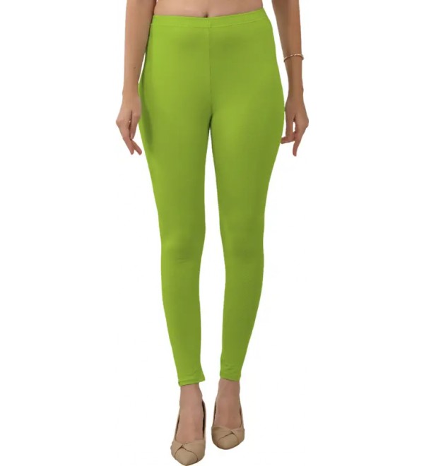 Lyra Ankle Length Ethnic Wear Legging  (Green, Solid)