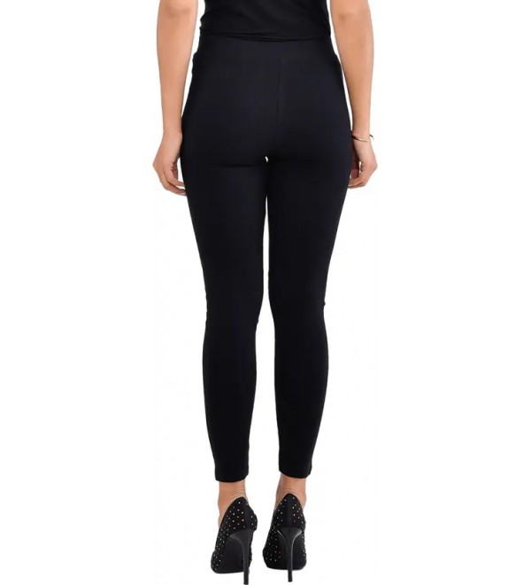 Lyra Ankle Length Ethnic Wear Legging  (Black, Solid)