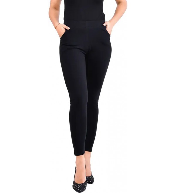 Misaina Ankle Length Ethnic Wear Legging  (Black, Solid)