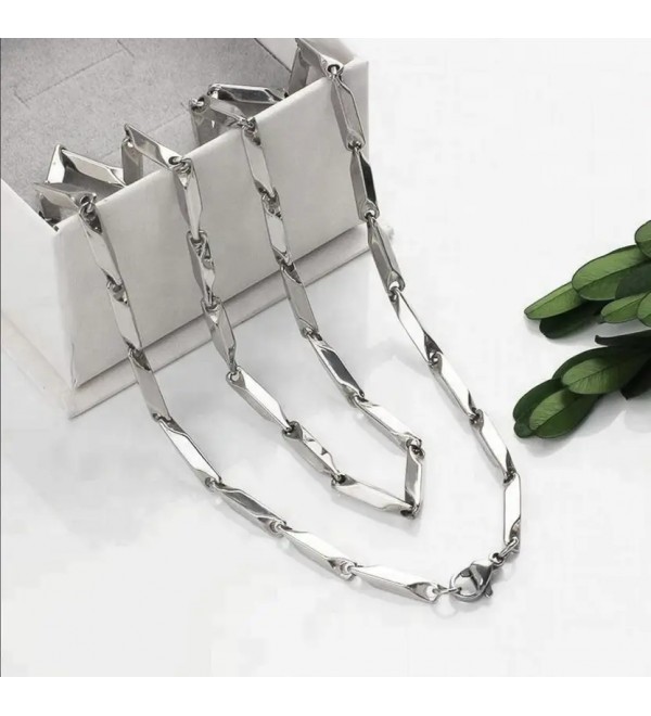 latest stylish Classic Design link chain for mens and boys 800 Silver Plated Stainless Steel Chain