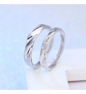 Adjustable Couple for lovers & valentine Gift Set for Men and Women Alloy, Zinc Sterling Silver Plated Ring