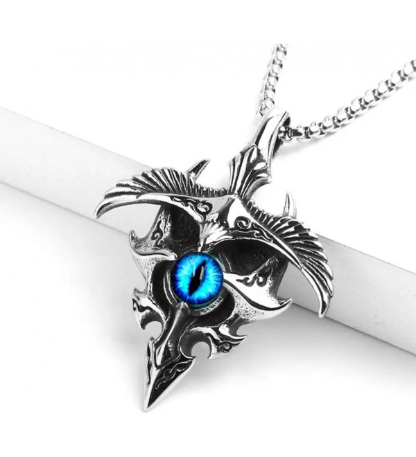 kazare Men Pendant | Pendant For Men | Evil Eye locket | Locket For Men Rhodium Alloy