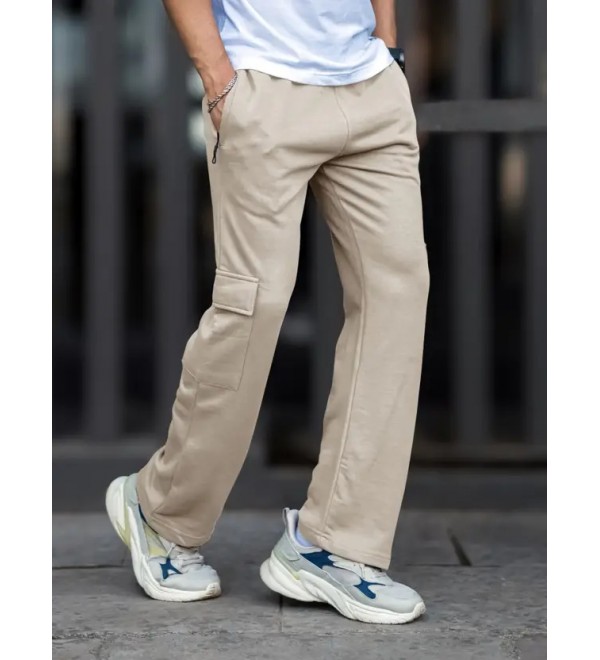 Men Pure Cotton Cargos