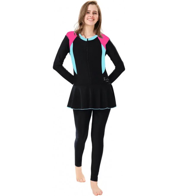 Solid Women Swim-dress Black Swimsuit