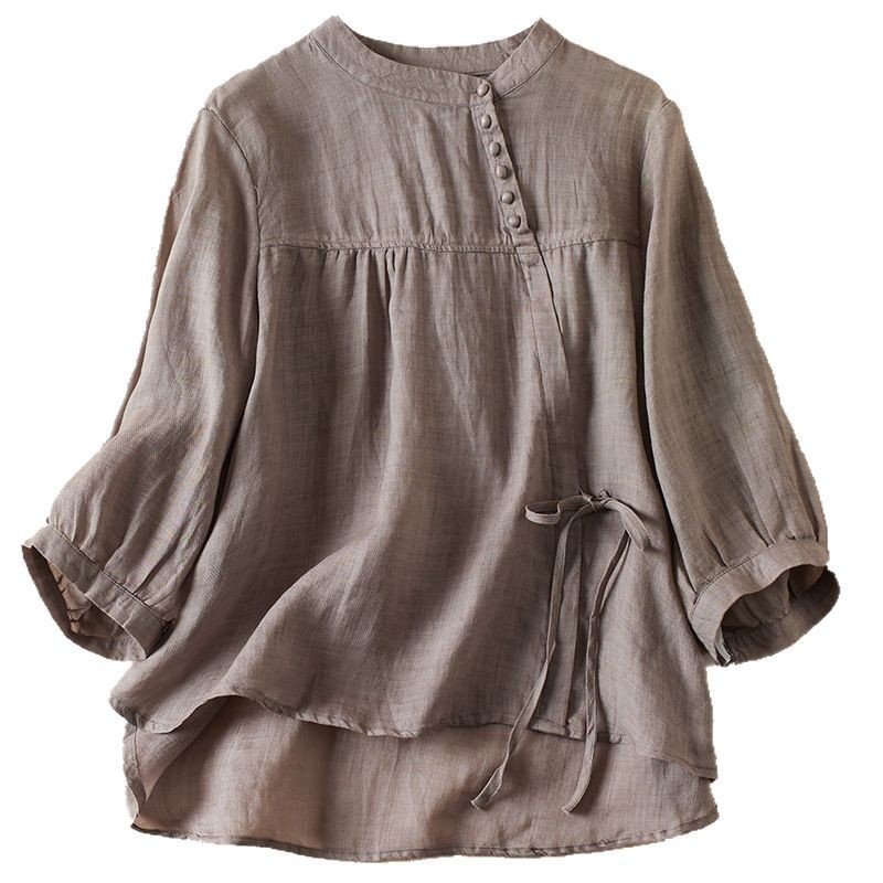 Retro Casual Style Loose-fitting Summer Pullover Shirt - Image 5